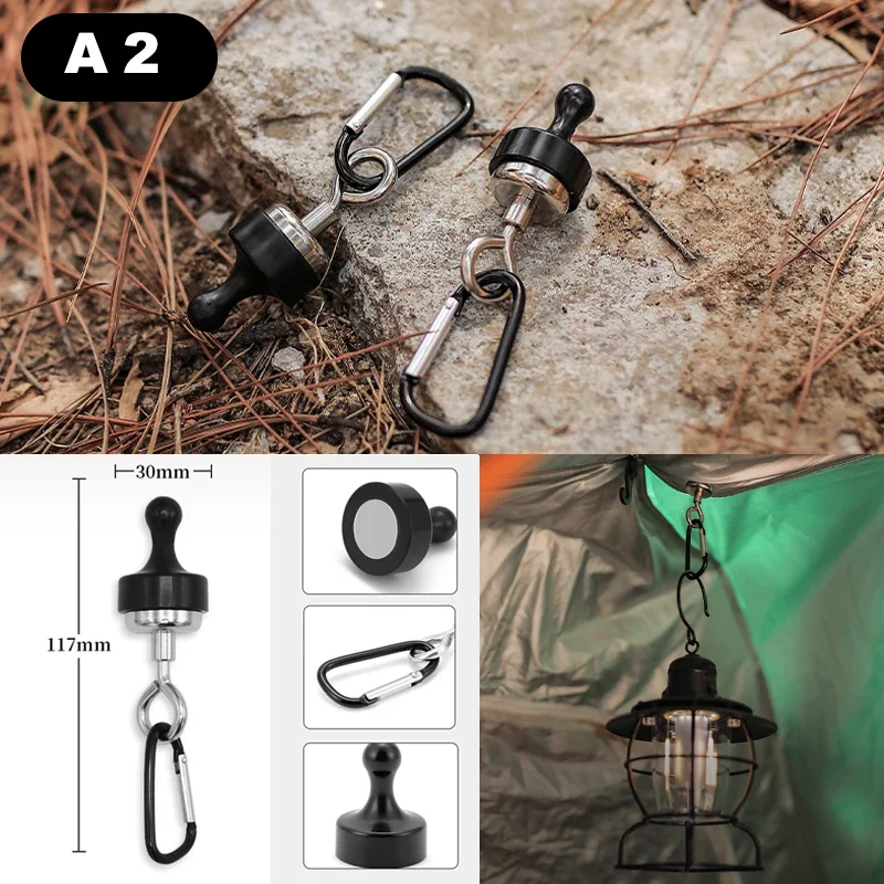 2pcs Fishing Buckle Hanging Magnetic Buckle Fast Hanging Buckle Wireless Lost Rope Strong Metal Magnetic Force Mountaineering