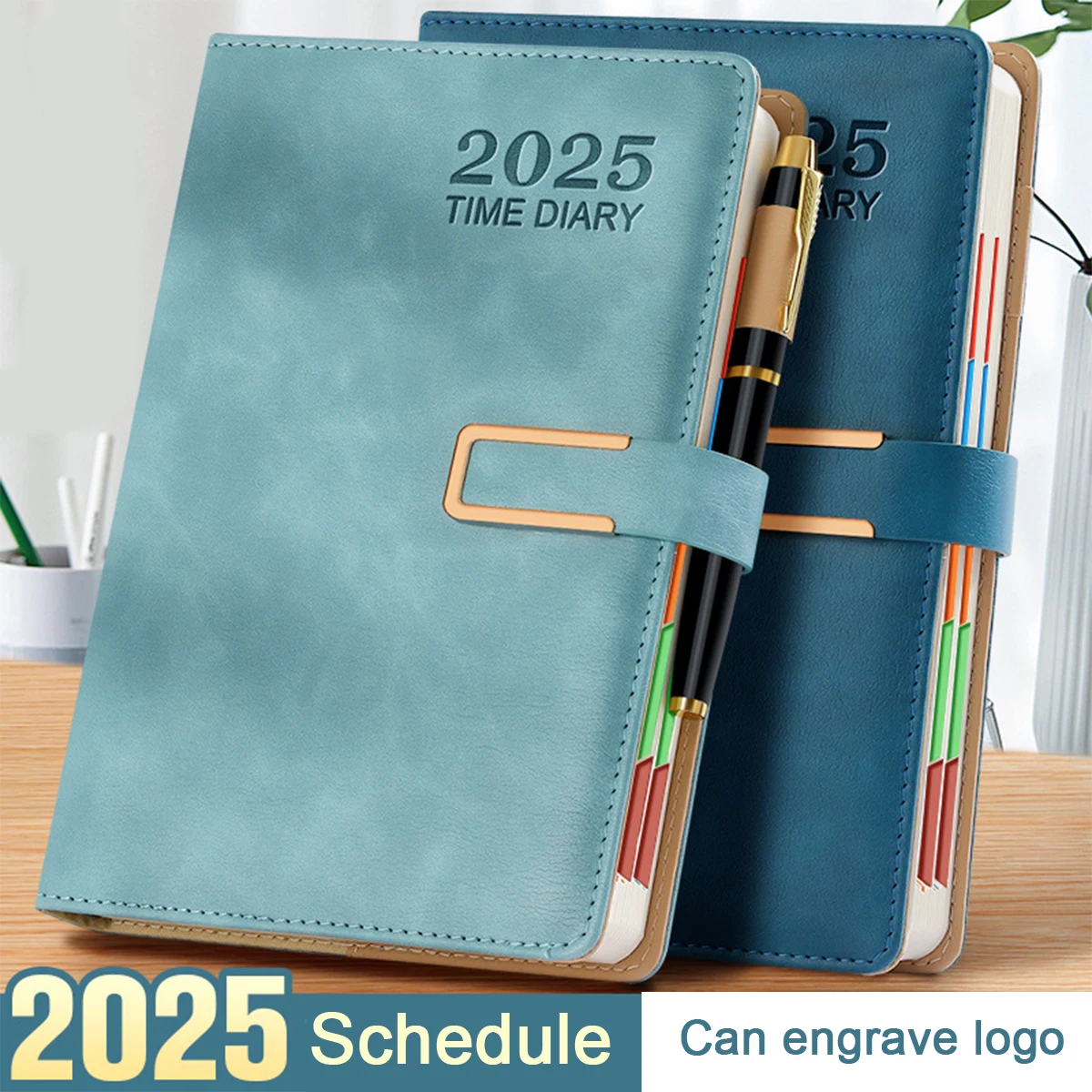 (Can Engrave Logo) 2025 Business Schedule Book, Student Daily Planning,  Record Book, Notepad, Self-discipline Notebook