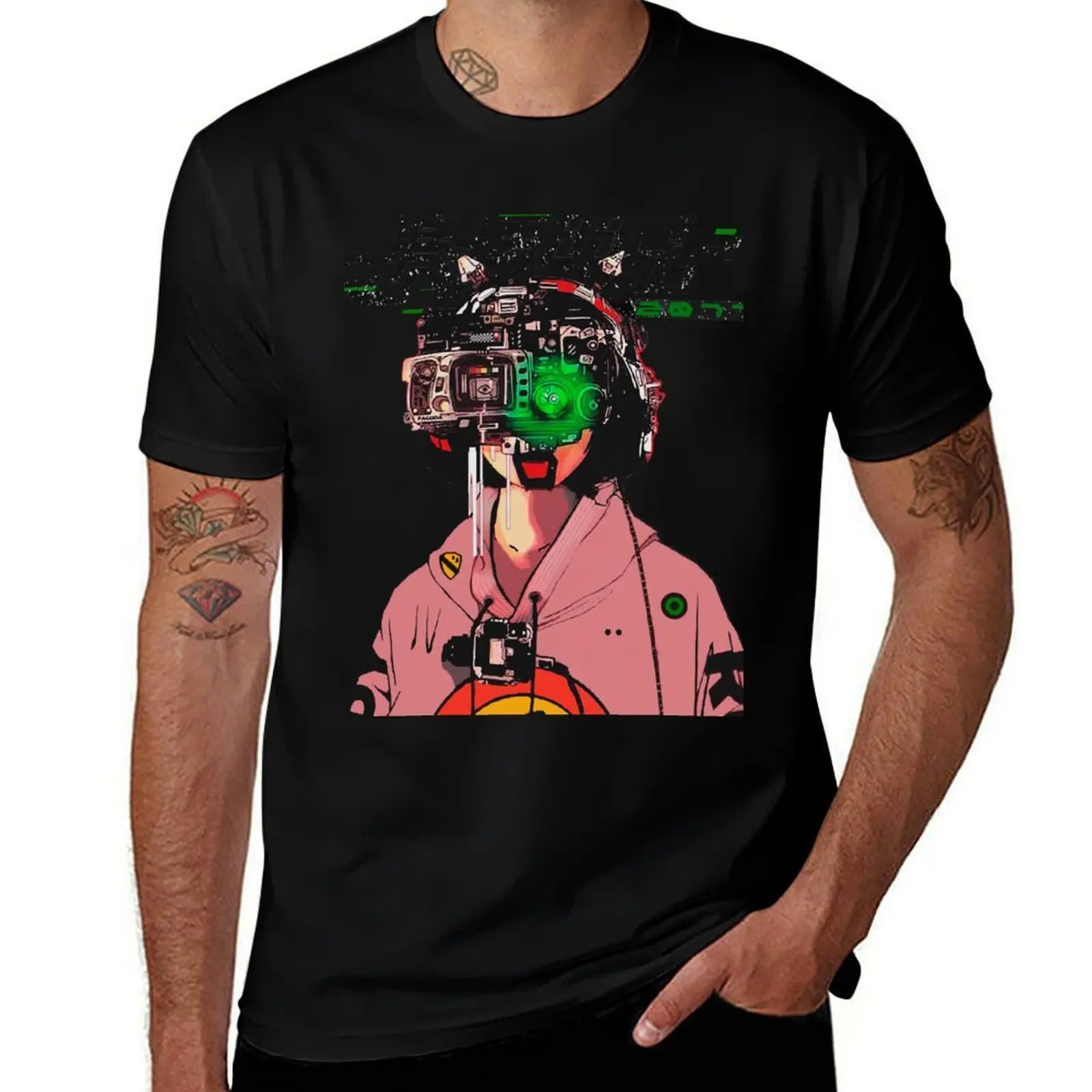 Vaporwave Style Japanese Outfits Urban Cyberpunk Modern T-Shirt Lightweight Cooling Short Sleeve Tee