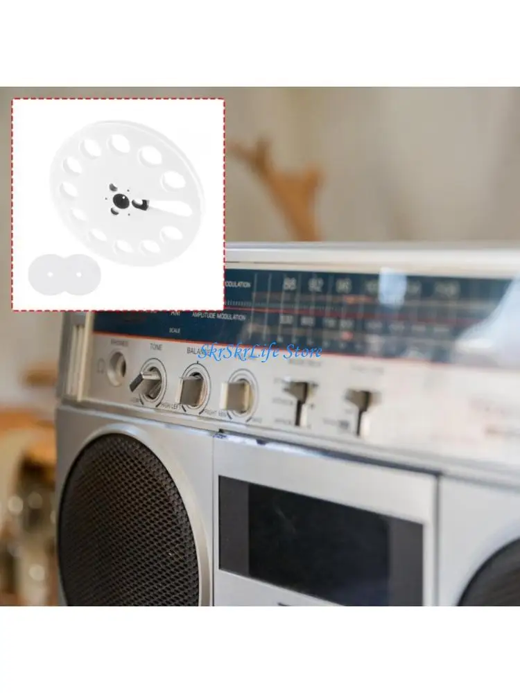 E65E Open-Face 7in Tape Wheel with 2 Support Washers, Plastic Winding Part for Tape Deck Changeover and Transfer Tasks