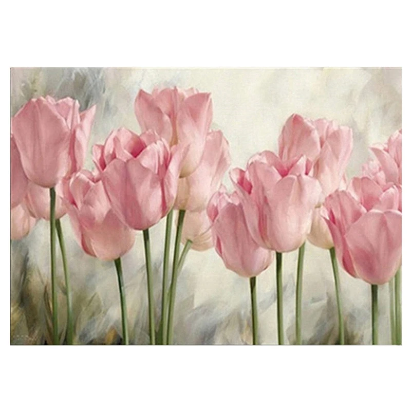 Paint With Diamond Embroidery Tulip Diamond Painting Full Round Picture Of Rhinestone Home Decor