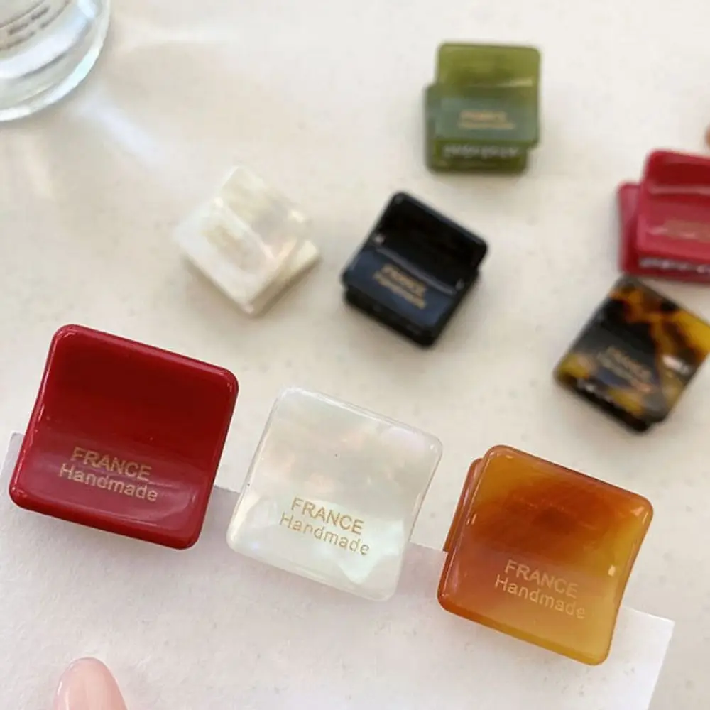 Hair Accessories Acetic Acid Mini Hair Claw Hair Grab Clip Square Acetate Hair Clips High Ponytail Clip Barrettes Daily