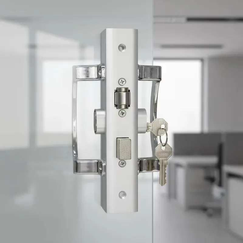 Durable Anti-Theft Aluminum Door Handle Lock with Key for Security Easy Installation