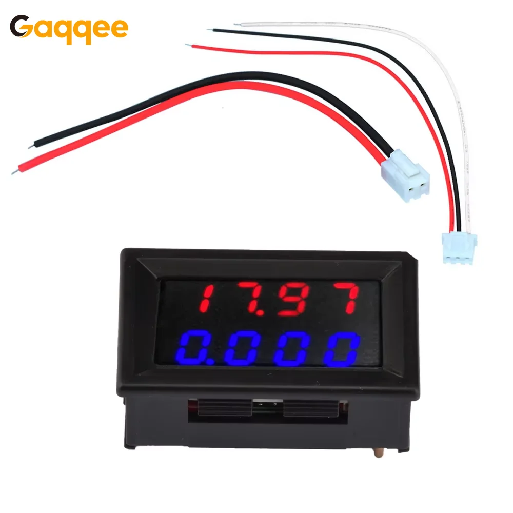 

DC 500V 10A Digital Voltmeter Ammeter Voltage Panel Meter Red/Blue LED Amp Dual Digital Volt Tester Gauge Electrician Tool
