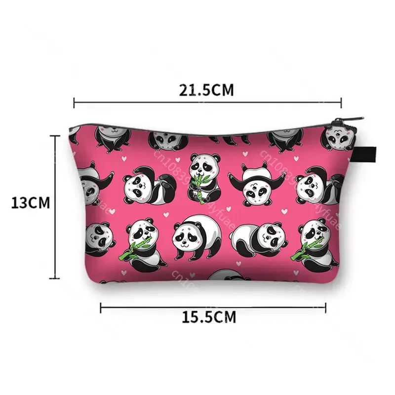 Panda Print  Water Resistant Cosmetic Case Woman Organizer Bag Girls Catoon MakeUp bag Cute Panda Cosmetic ladies Beauty Bag