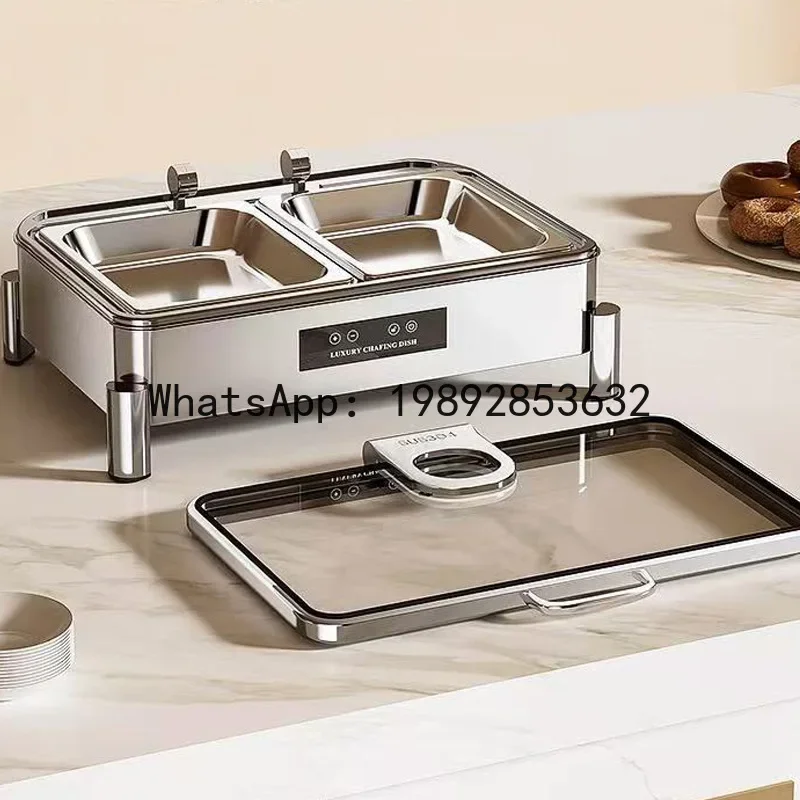 Hotel Restaurant 304 Stainless Steel Visible Hydraulic Buffet Stove Intelligent CNC Electric Heating