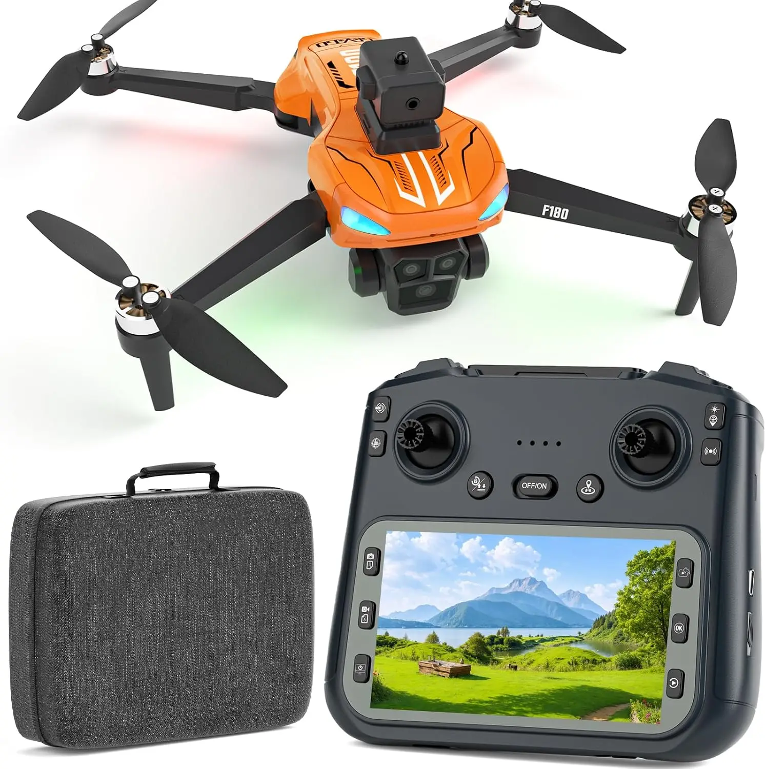 Foldable FPV RC Quadcopter GPS Drone 4K Camera Adults 45 Remote Control Screen Auto Return Auto Obstacle Avoidance 22 Min Flight
