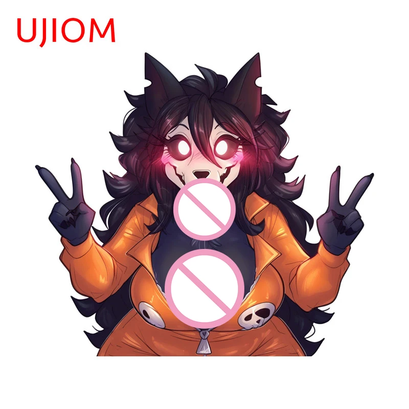 UJIOM Furry Mal0 Anime Character Wall Stickers Cool Personality Suitcase Refrigerator Guitar Decal Creative Amusing Wallpapers