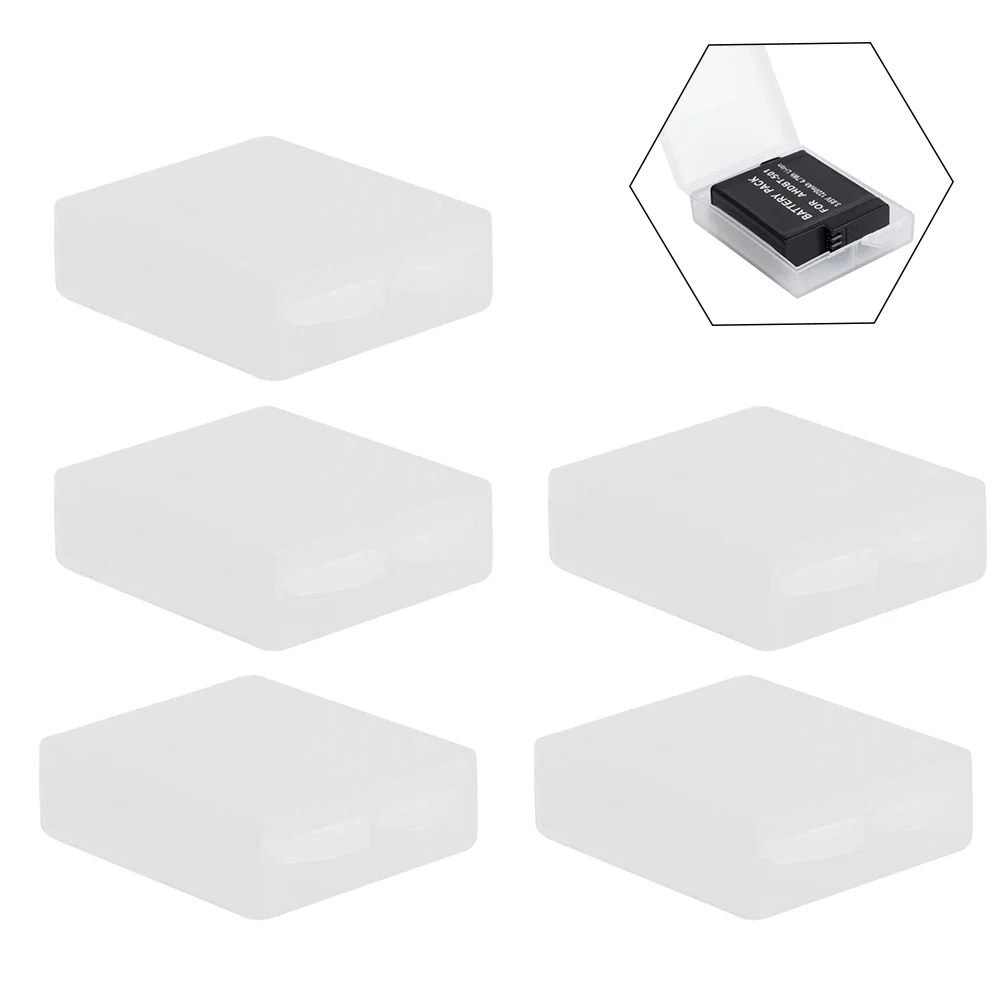 5 Pack of Clear Color Plastic Protective Storage Case Boxes Holder for (White) accessories 5 accessories