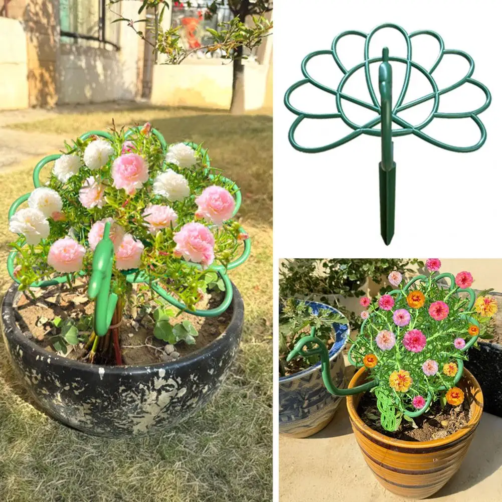 

3/4/5/6Pcs Peacock Flower Support Rack Peacock Plant Stand Potted Floral Plants Holder Trellis Fixing Frame Flower Stake