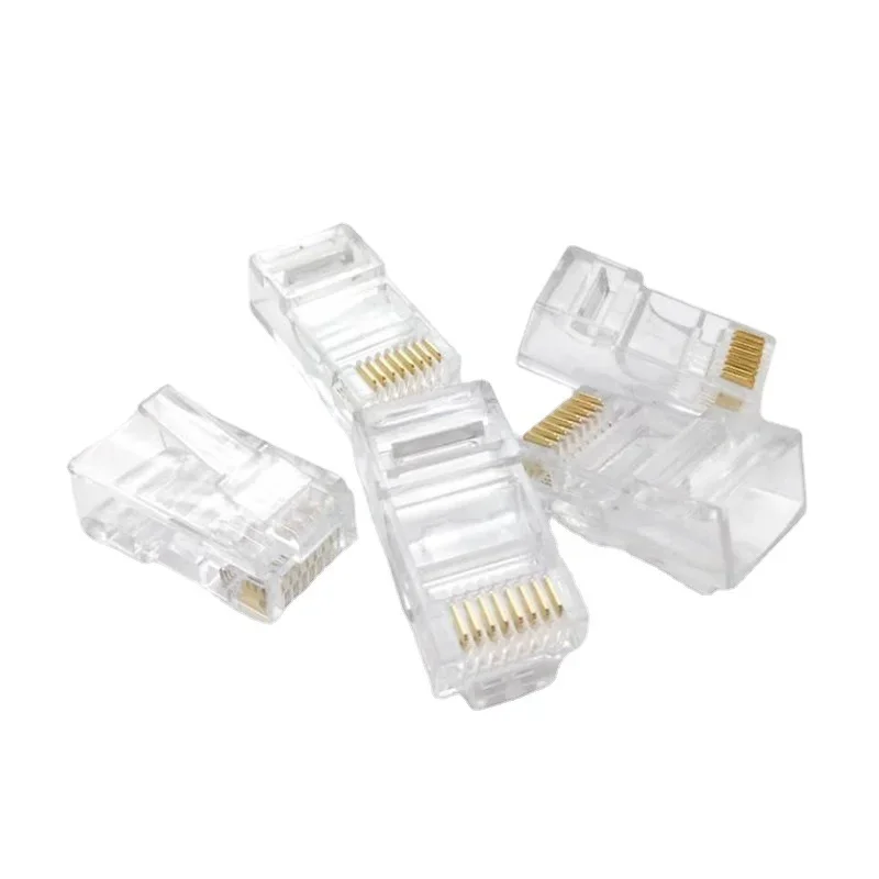 

25/50pcs Rj45 Cat5 Cat5e Pass Through Connector Network Unshielded 8P8C Modular Pass Through Plug for Ethernet Cables