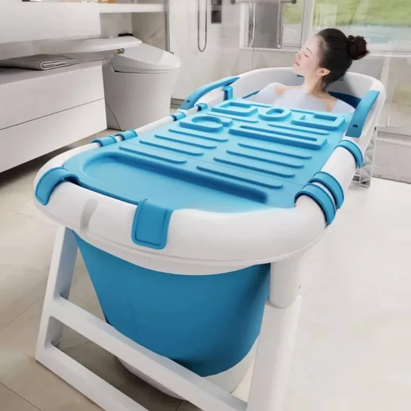 

Foldable Bath Tub Full Body Adult Large Bathtub with lid Portable Bathtubs Adult Household Children's Thickened Bath