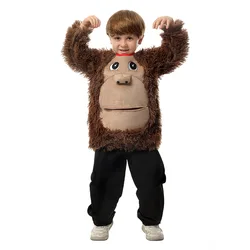 2025 New Arrivals Unisex Kids Brown Gorilla Costume Boys Plush Shirt Animal Halloween Cosplay Child Donkey Kong Costume
