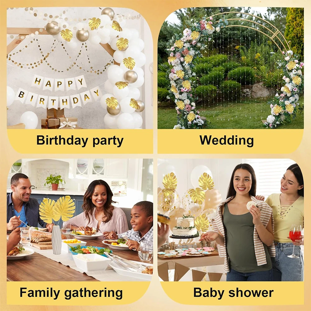 Künstliche Pflanzen, Goldpalme, Kokosnuss, Ahornblatt, tropische Pflanze, gefälschte Blätter, Zuhause, DIY, hawaiianischer Strand, Dschungel, Garten, Party-Dekoration – Detail 1