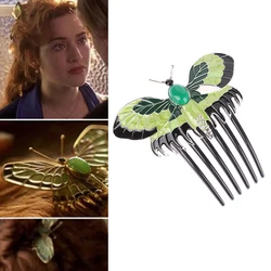 Elegant Titanic Butterfly Hair Combs Hair Clips For Women Retro Long Teeth Slide Hairpins Hair Accessories