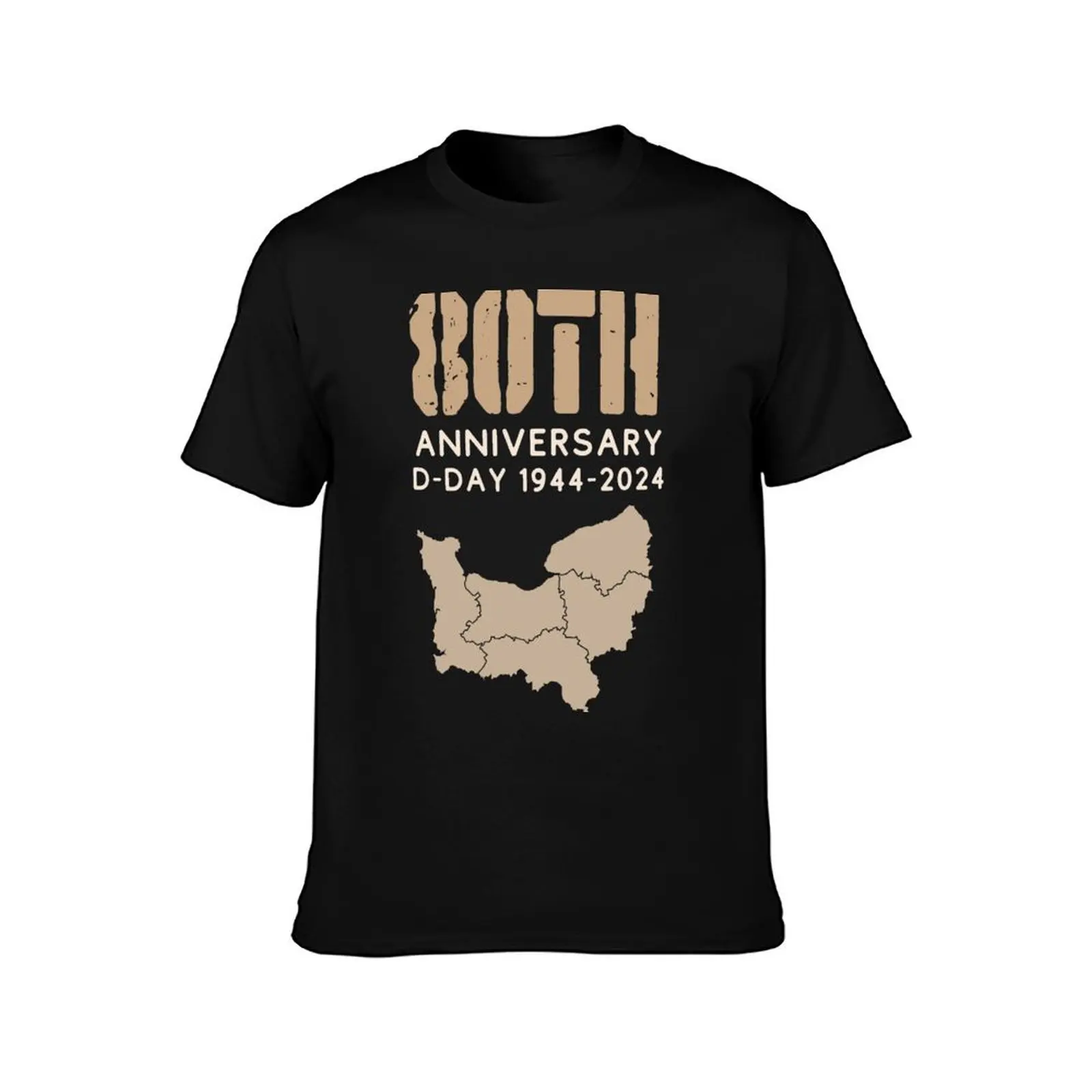 80th anniversary D-day, Normandie, June 6, 2024, 1944 - 2024 T-Shirt Basic Lightweight Short Sleeve Tee view 2