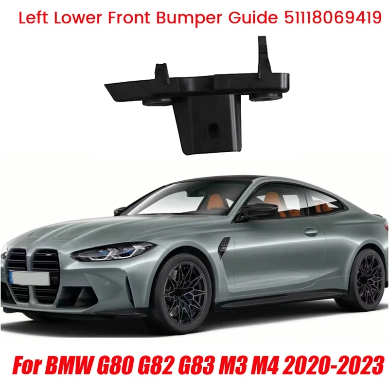 Left Lower Front Bumper Guide 51118069419 For BMW G80 G82 G83 M3 M4 2020-2023 Spare Parts Car Bumper Inner Bracket Cover