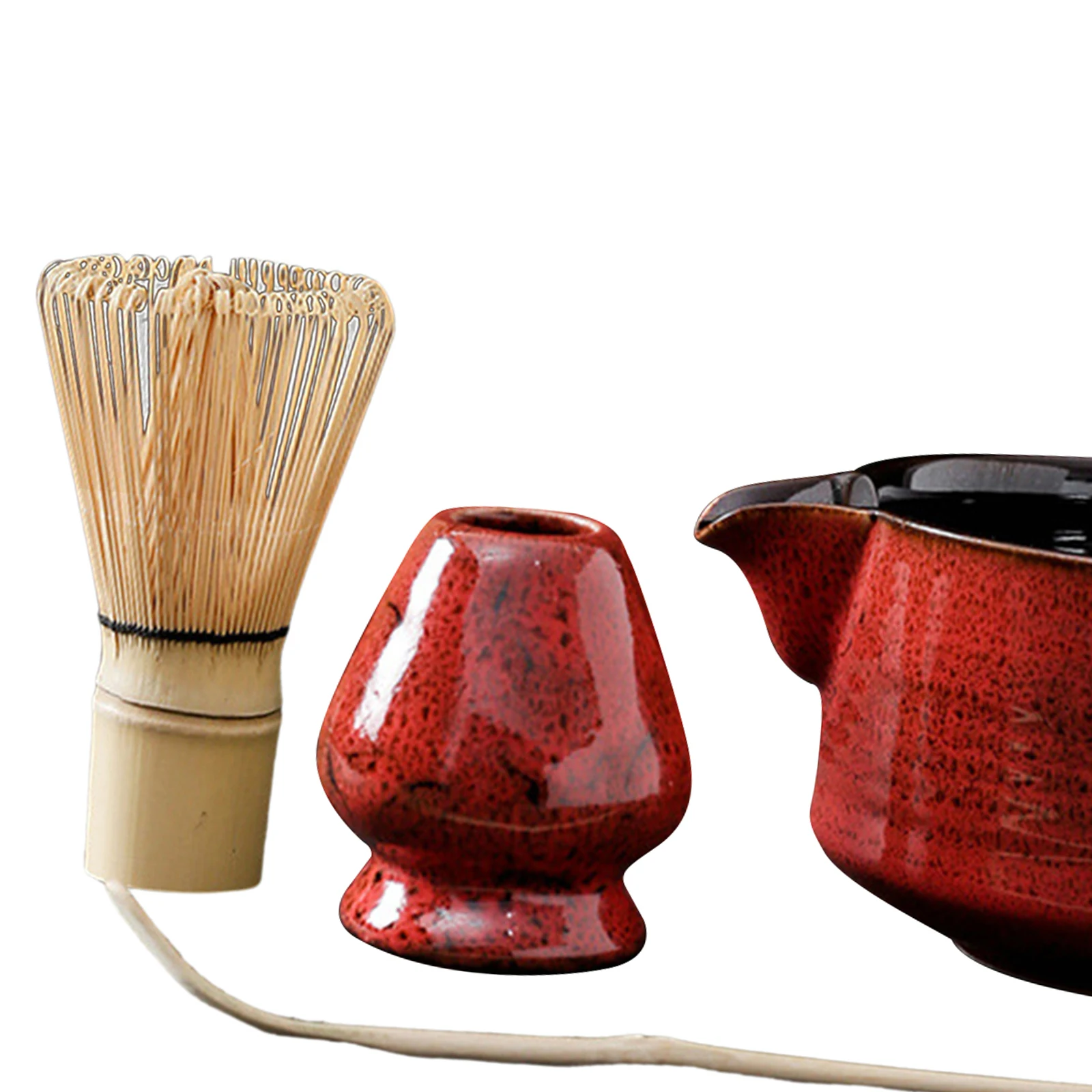 4pcs Japanese Tea Dish Matcha Whisk Utensils Set and Matcha forMatcha Bowl Tray Bamboo Whisk Tea Ceremony Accessories