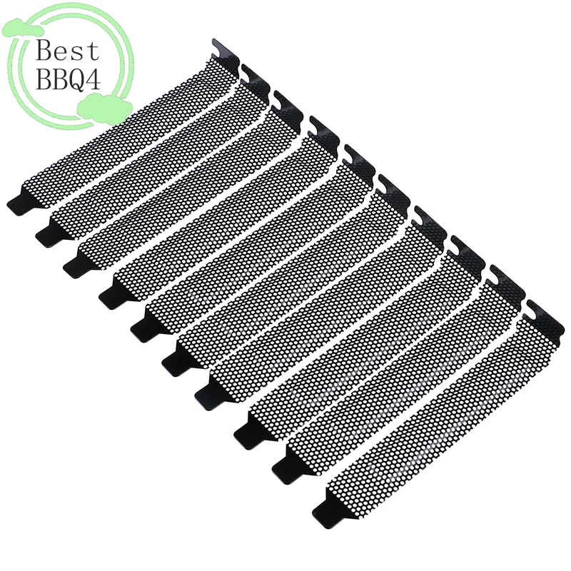 BBQ4 10Pc PCI Slot Cover/PCI Card Blanks Dust Cover Filter Blanking Board Ventilation PC Computer Case