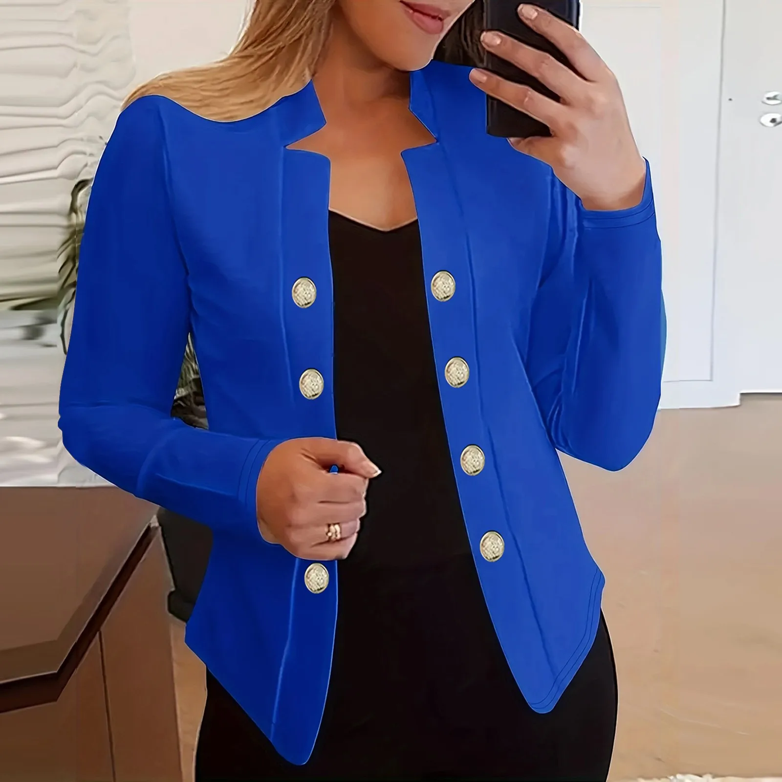 Spring Autumn Solid Women Blazer Fashion Single-Breasted Work Suits Outwear Elegant Solid Office Lady Casual Blazers Chaquetas