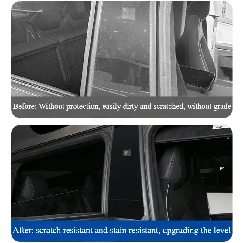 Center Pillar Protective Sticker for Tesla Cybertruck 2024 B-pillar C-pillar Mirror Surface Patch Accessories for Cyber Pickup