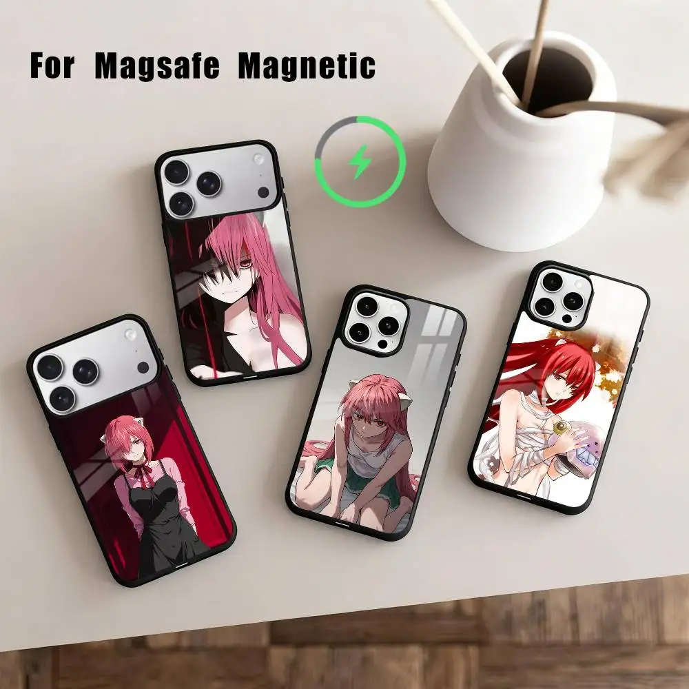 

E-Elfen Lied L-Lilium Lucy Phone Case For iPhone17,16,15,14,13,12,11 Plus,For Magnetic Wireless Charge Cover