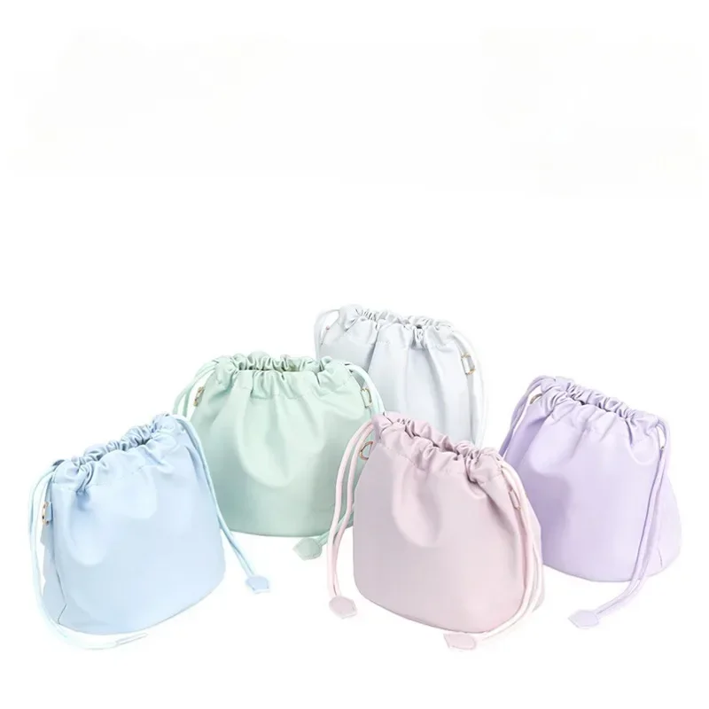 

Universal PU Leather Camera Portable Drawstring Storage Bag with Adjustable Shoulder Strap Belt for Photographers