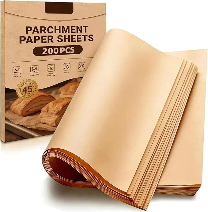 50/200pcs Parchment Paper Baking Sheets Set, Pre-Cut Non-Stick for Oven, Air Fryer, Pan, Half Size Cooking & Baking Cooking Tool