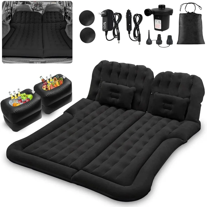 

Car Air Mattress,Camping Air Mattresses,Car Bed,SUV Air Mattress with Electric Pump,Two Piers and 2 Pillows,Car Inflatable