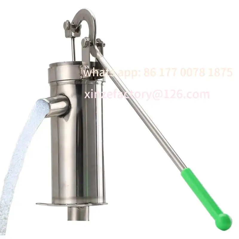 

Customizable Lift 10M Stainless Steel Home Manual Water Pump Durable Domestic Oil Pump Well Hand Shake Suction Pump Thicknes