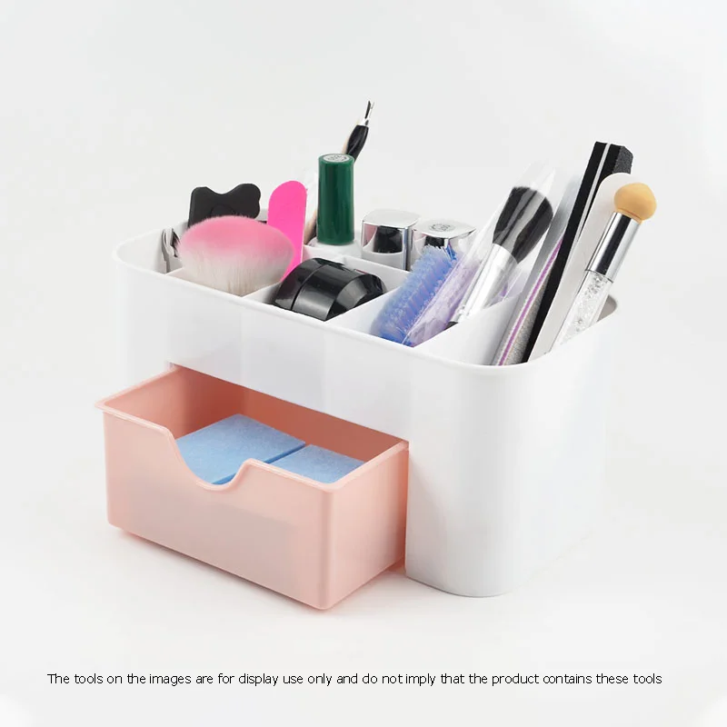 INS Nail Art Plastic Organizer  Cosmetic Storage Box Jewelry Storage Box Desktop Drawer Type Storage Box Drawer Stationery Rack