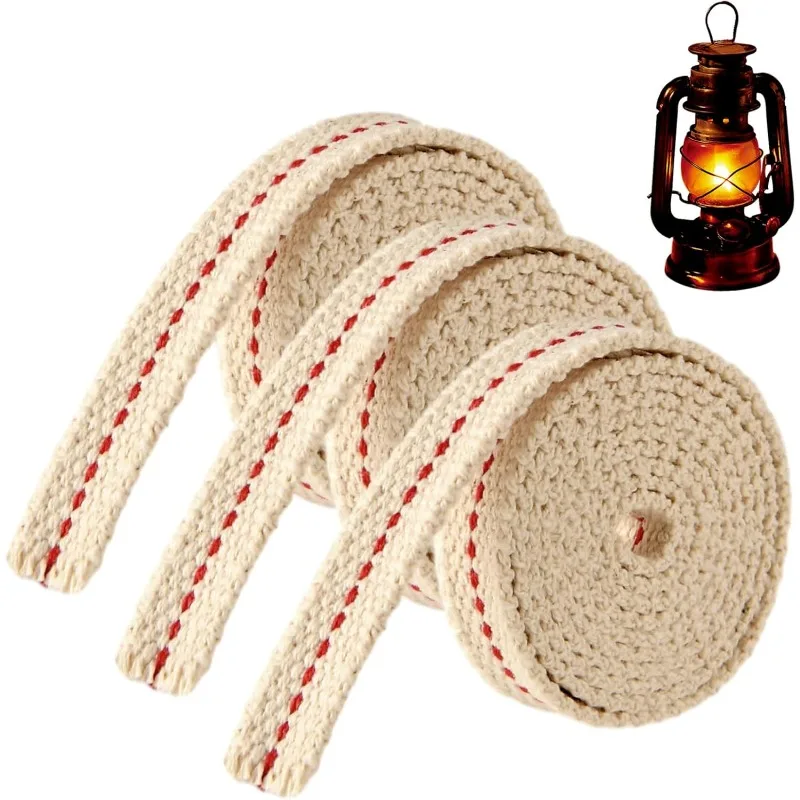 

3Rolls Lamp Wicks-10 Ft 1/2 In(13mm) Flat Cotton Oil Lamp Wick Replacement Oil Lanterns Wick for Oil Lamps,Candle Burners