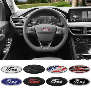 Volante dell'auto Anello Trim Copertura Adesivo Decorazione di Interni Per Ford Mustang Focus 2 3 4 Mondeo Fiesta ecosport Kuga Fusion