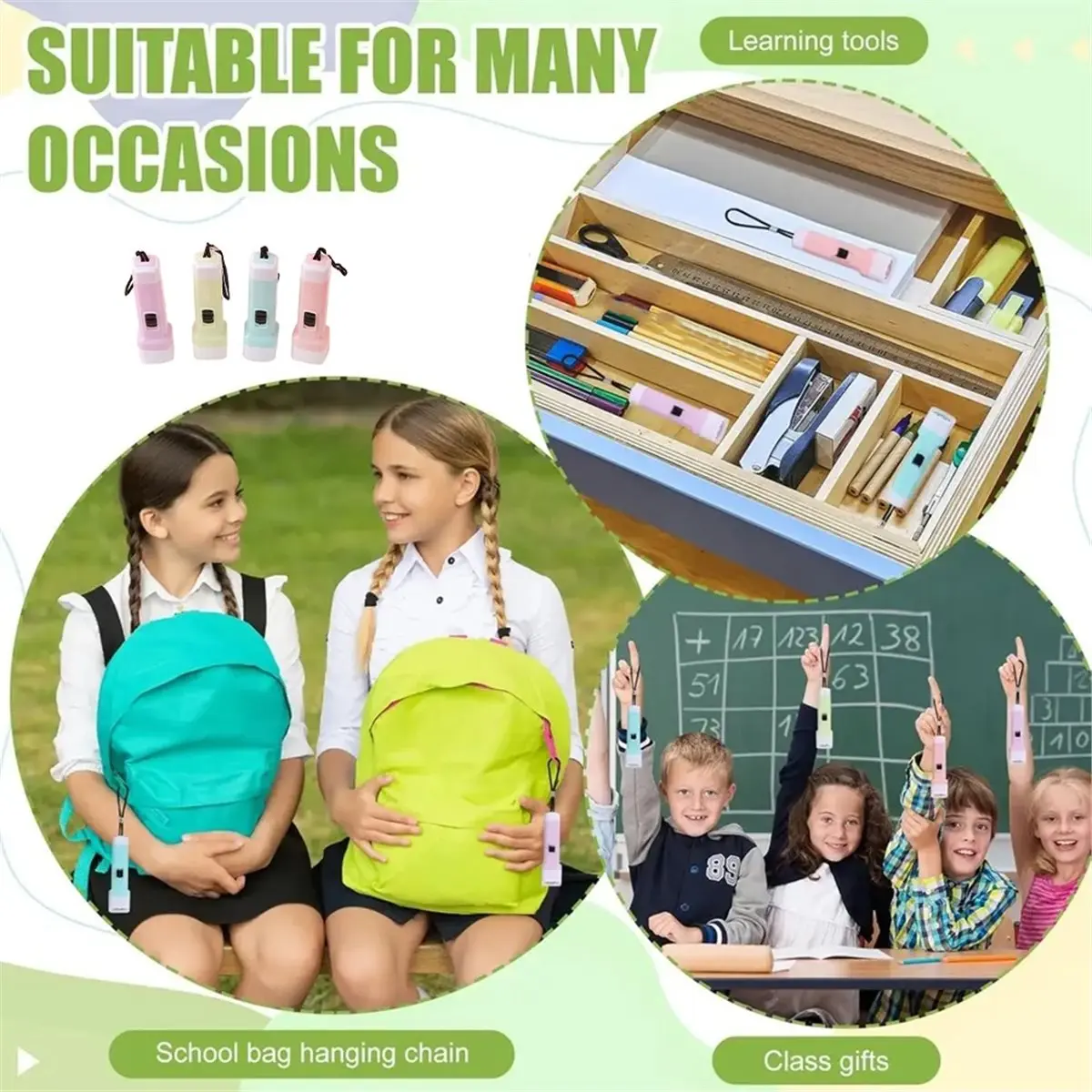 popop Small LED Flashlight Mini Flashlight for Children Birthday Party Favors Kids Emergency Light Outdoor Camping Hiking Gear