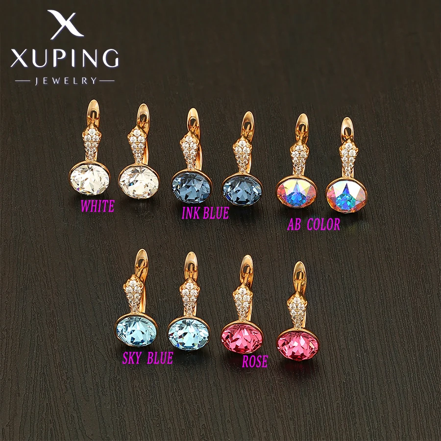 Xuping Jewelry Fashion New Arrival Round Crystal Earring for Women Girl Party Gift A00890218