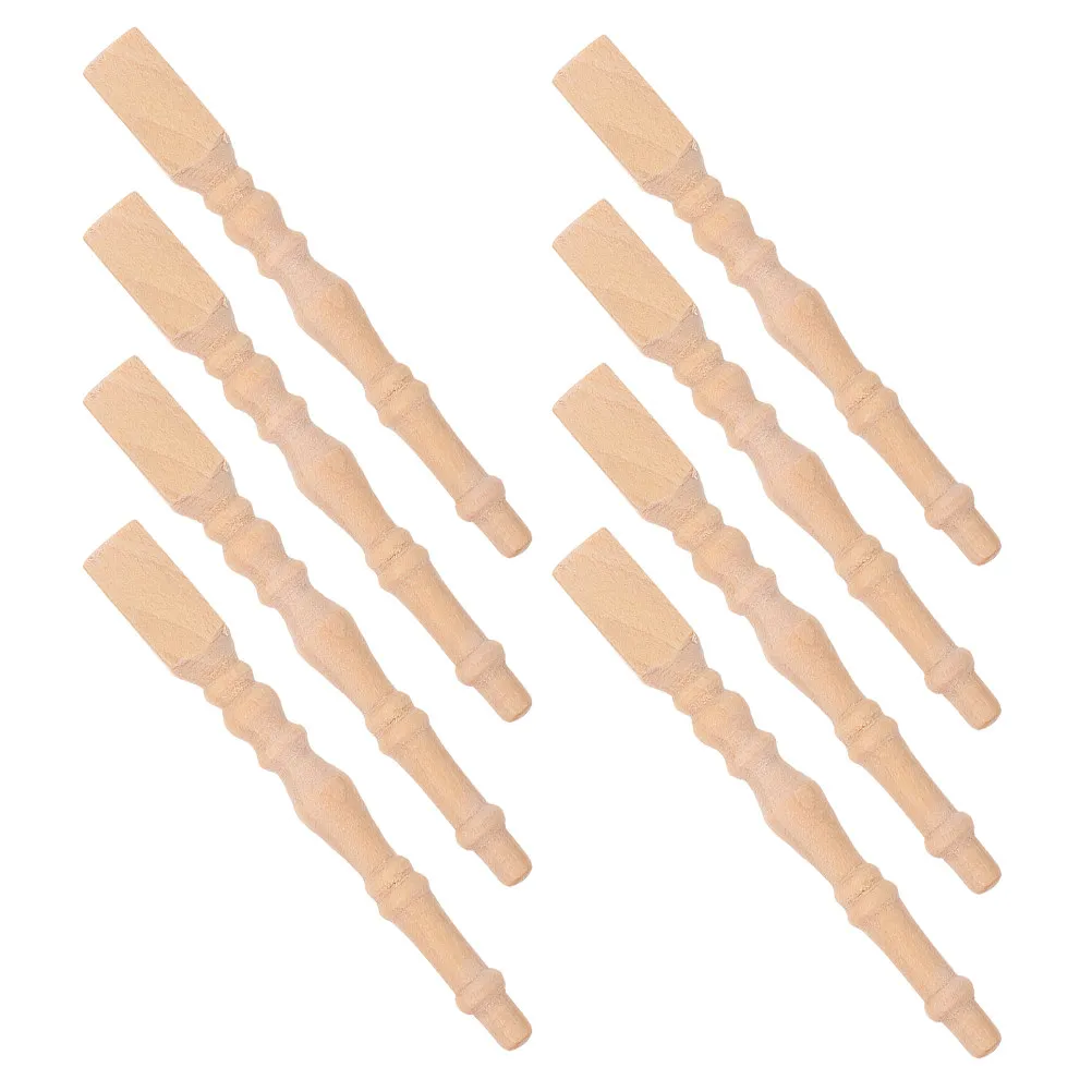 8Pcs Mini Wooden Table Legs 1 12 Scale Dollhouse Furniture Parts Fairy Garden Accessories Wooden Fairy Garden Ornaments - view 5