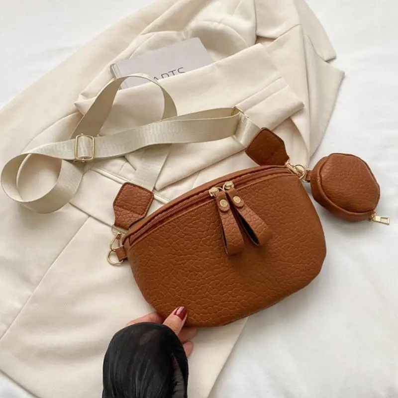 

Chest Bag Fashion Bag Waist Pack Shoulder Bags for Girl Women Solid Color Crossbody Bag with Small Purse Large Capacity 20CA
