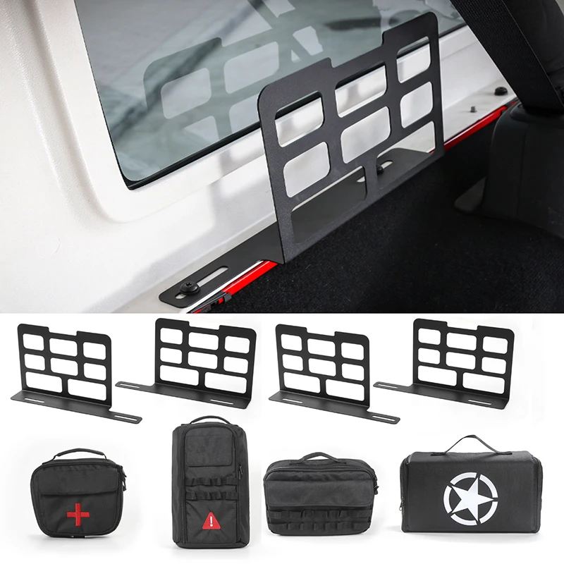 

for Jeep Wrangler JK JL 2007-2017 2018 Car Trunk Rack Luggage Carrier Storage Rack Camping Mat Storage Bag Tool kit Car Styling