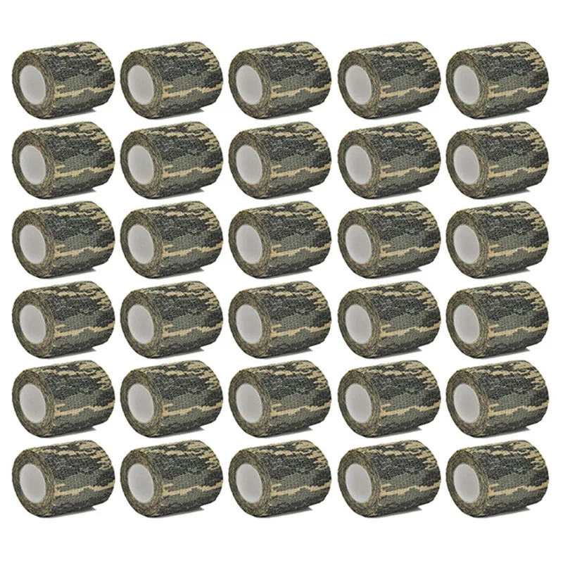 1/10/20/30pcs Camouflage Invisible Tape Camo Form Reusable Self Cling Camo Hunting Rifle Fabric Tape Wrap Camping Accessories