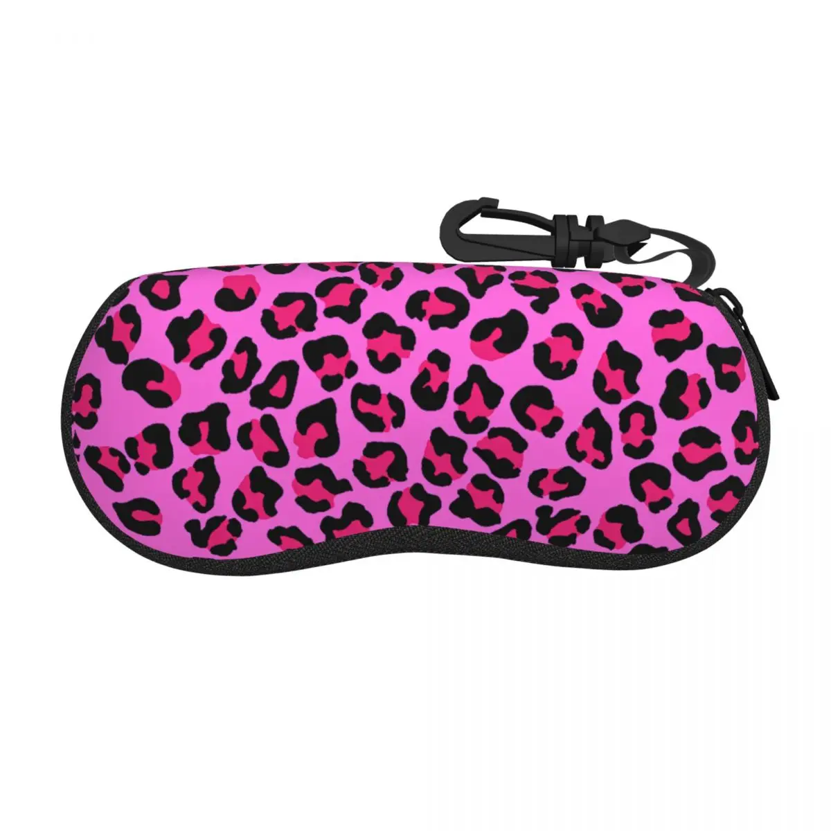 Custom Leopard Cheetah Seamless Pattern Shell Glasses Case Animal Skin Print Spots Eyeglasses Case Sunglasses Protector Box