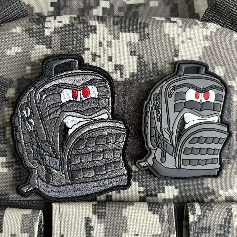 3D PVC Warrior Backpack Tactical Patch Luminous Morale Badge Embroidery Patches for Clothing Hook and Loop Military Stickers