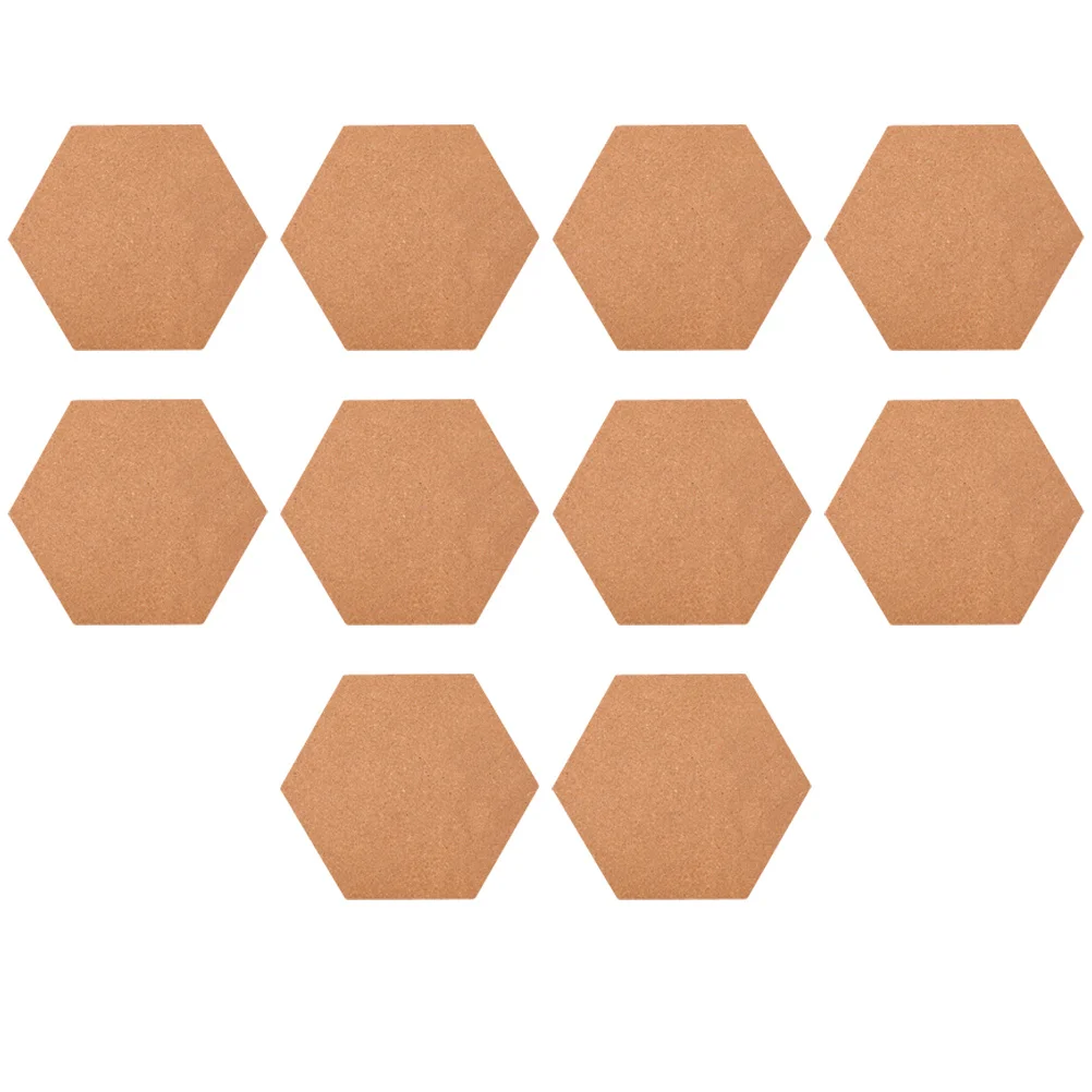 10 قطعة لوحات إشعار الفلين السداسي لوحة رسائل ذاتية اللصق للمنزل والمكتب صور جدار نشرة مذكرة عرض جدار الصورة #2