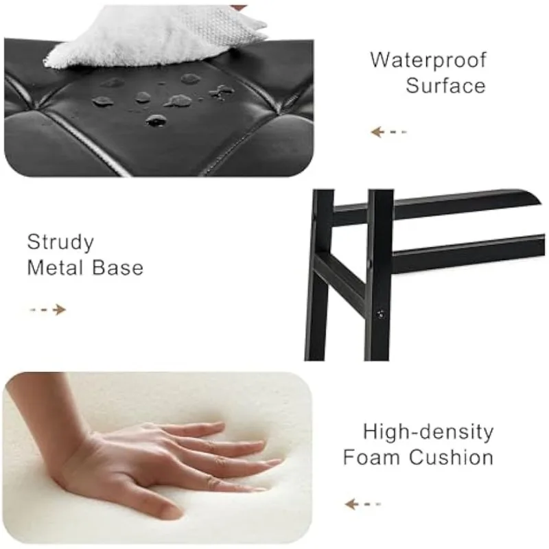 Bancos de balcão de 25 polegadas para ilha de cozinha, conjunto de bancos de bar de 2