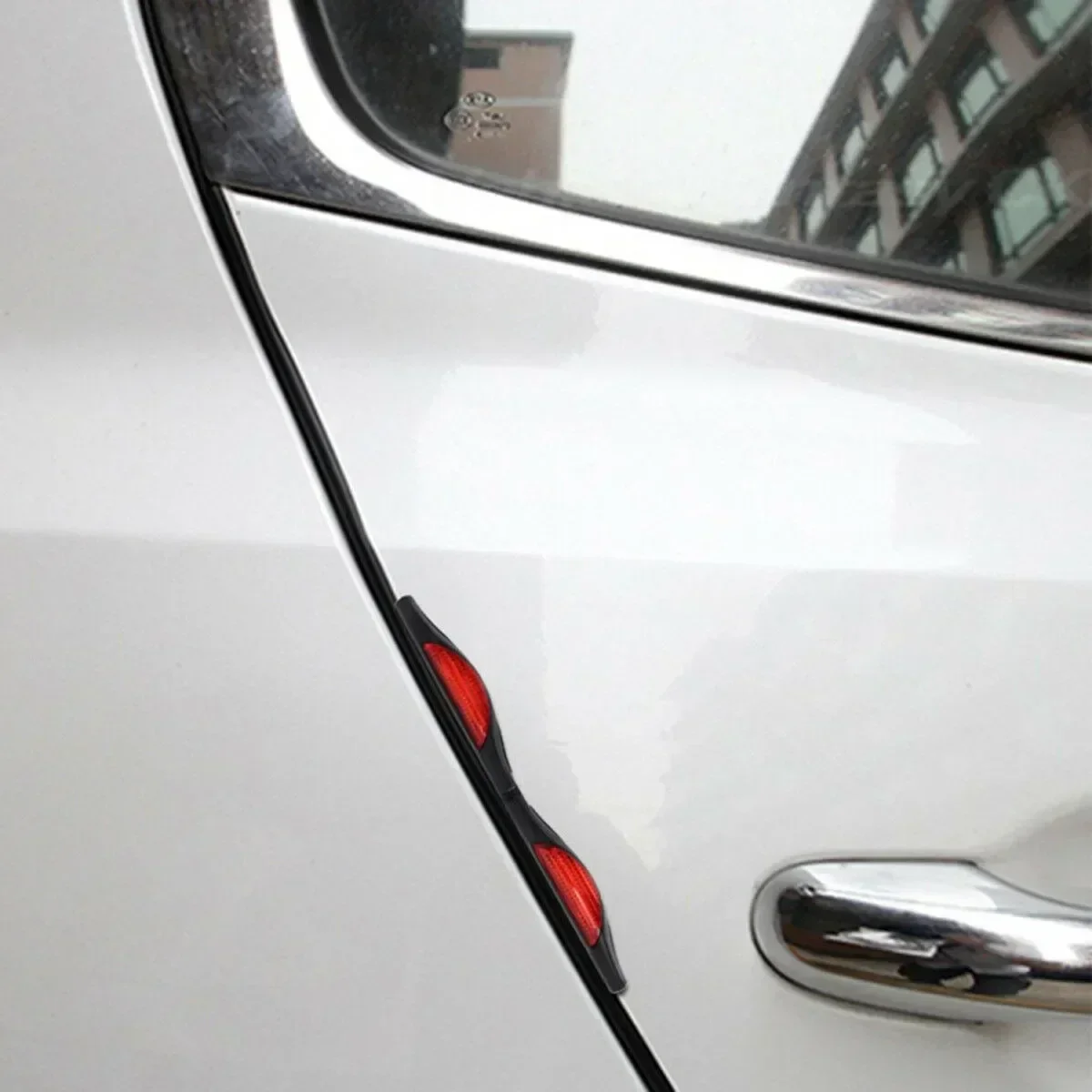 

Caravan Door Edges Guards Prevent Protectors Red Reflectors Scratches Shield Strip ABS Van Anti-collision Trailer
