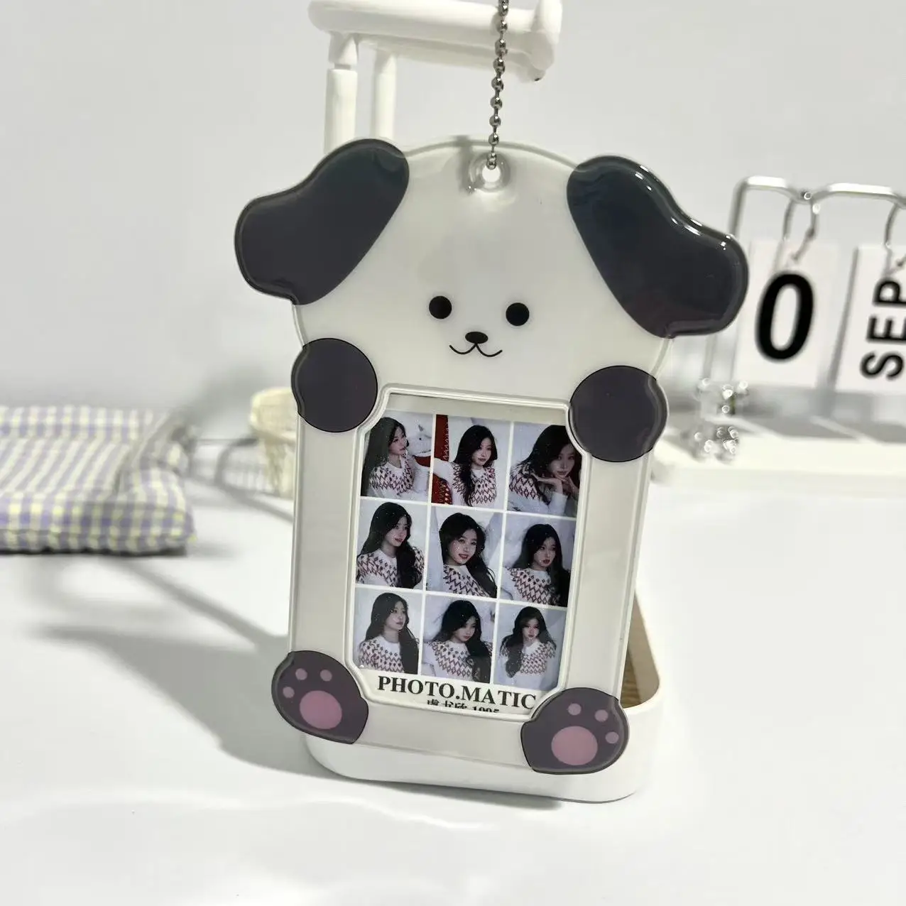 Kpop Photocard Holder z brelokiem Y2K PhotoCard Holder Kpop Charm Holders Kawaii Photo Card Keychain
