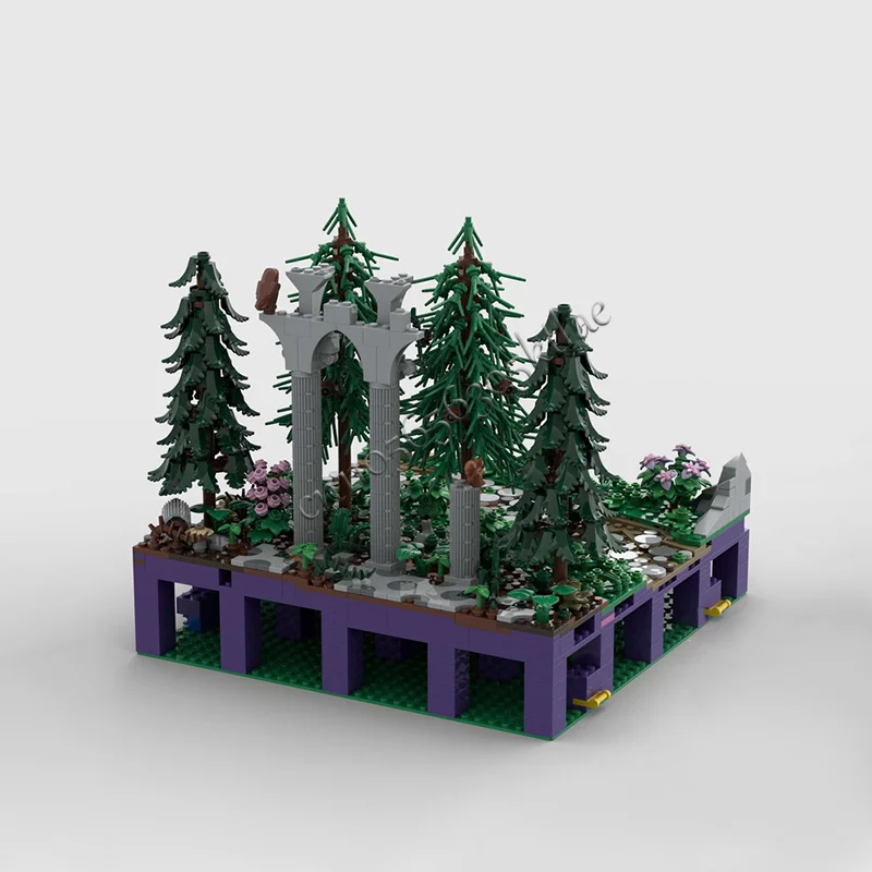 Popular 1525 PCS Ruins Of Castles In The Forest Modular Model Architecture Building Block Diy Education Assembly Kids Toys Gifts