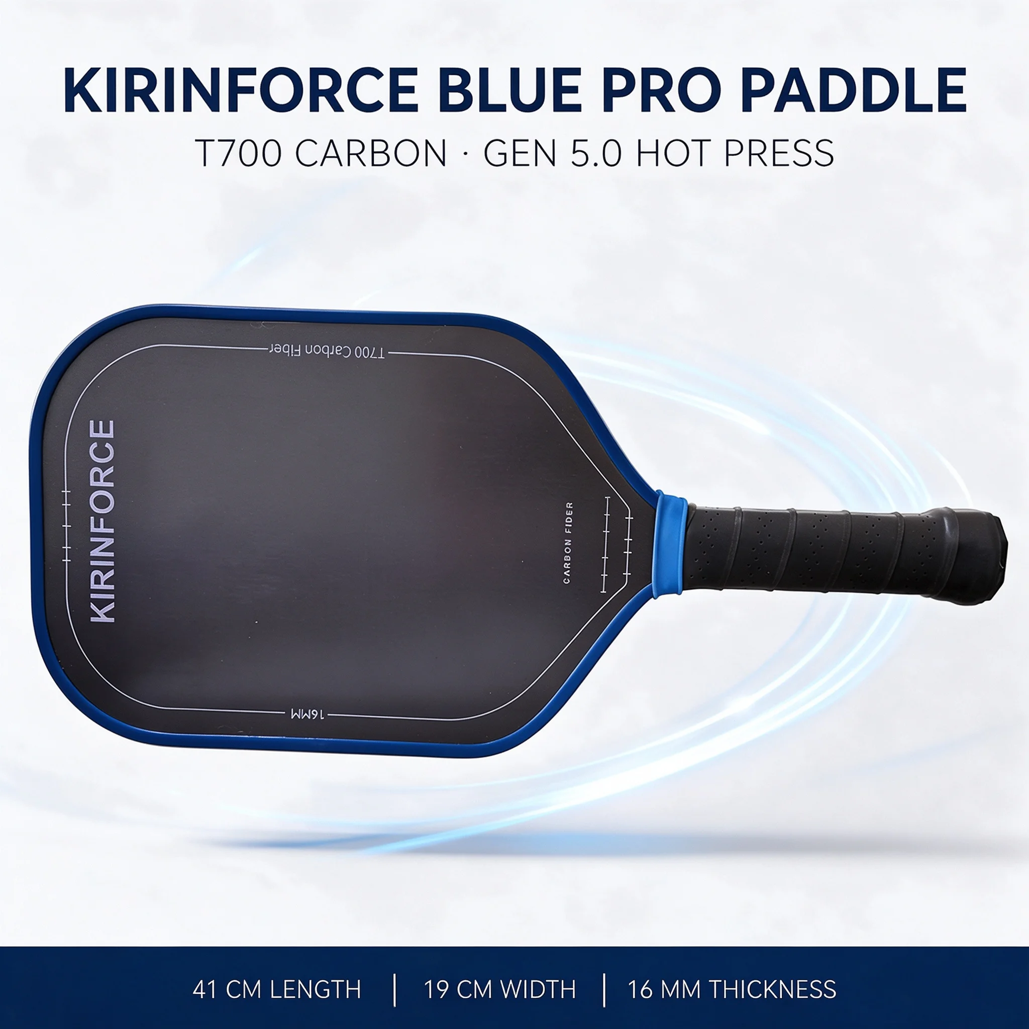 KIRINFORCE Gen5 Hot Press Carbon Fiber Pickleball Paddle Large Sweet Spot USAPA Approved Optional Cover Grip Tape Silicone Grip