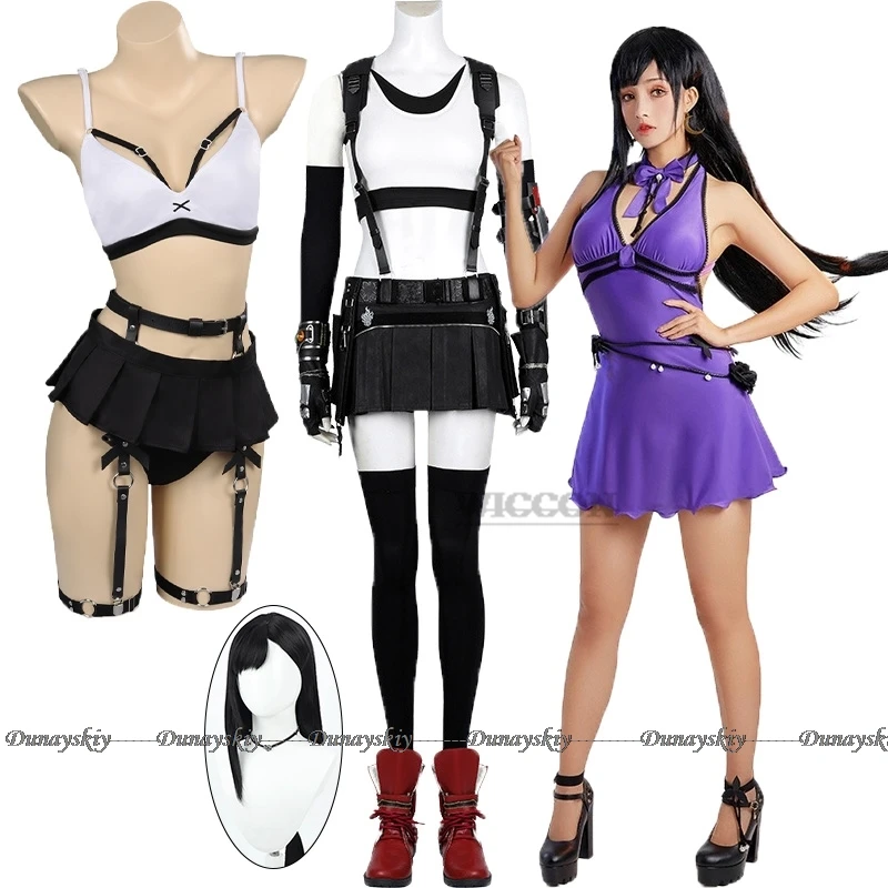 

Костюм для косплея Tifa, Классическая фантазия VII, ремейк Tifa Lockhart, косплей костюм для взрослых женщин и девочек, карнавальные костюмы на Хэллоуин, сексуальная форма