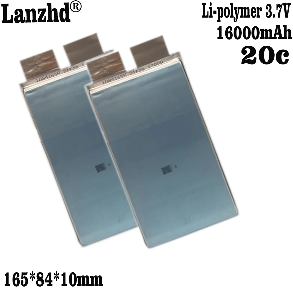 1-10 pz/lotto batteria Lipo 3.7v 16Ah 20C 1084165 Lithion ad alta velocità 40C 16000mah batteria per Lipo 3s fai da te RC giocattolo modello aircell