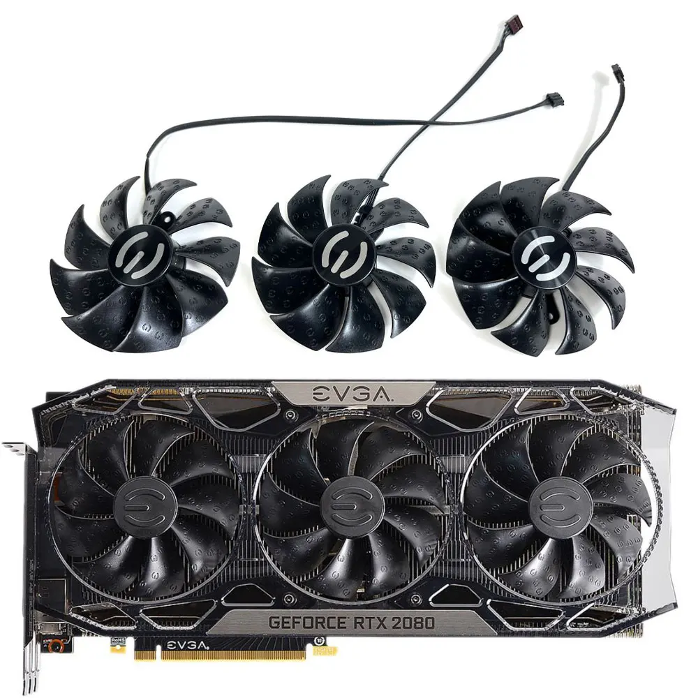 

NEW PLD09220S12H RTX 2070 GPU FAN，For EVGA RTX 2070、2070Super、RTX 2080、2080Super、2080TI FTW3 ULTRA GAMING Video card cooling fan